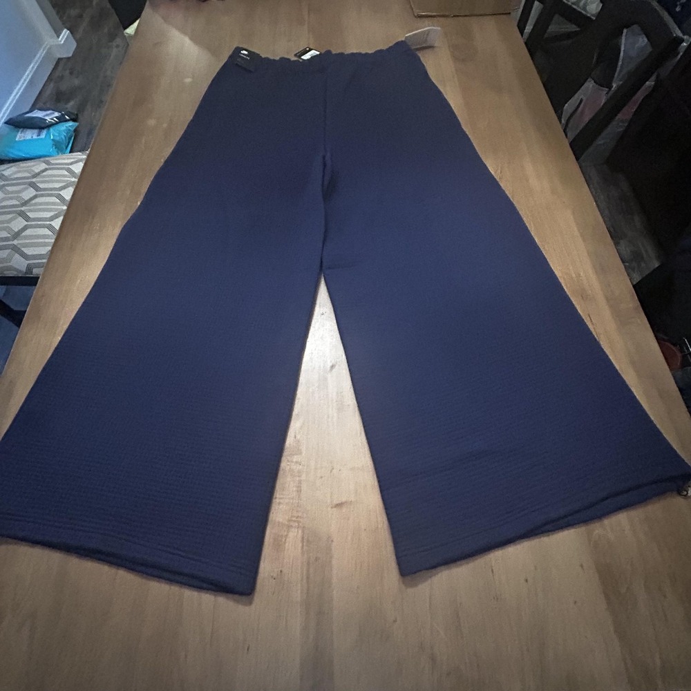 Nike Dark Blue Wide-Leg Joggers - Picture 4 of 14